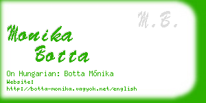 monika botta business card